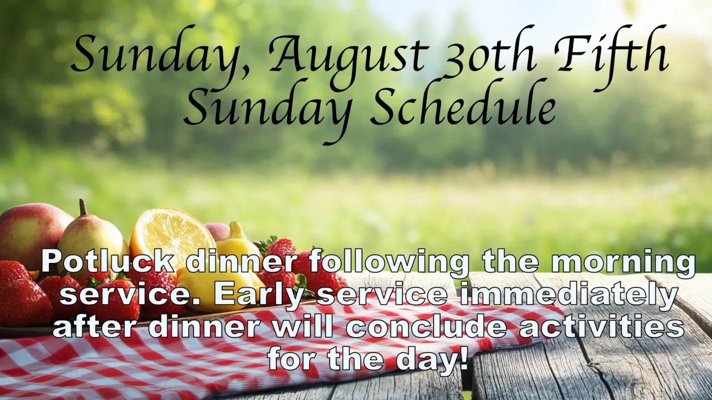 Fifth Sunday Schedule8 30
